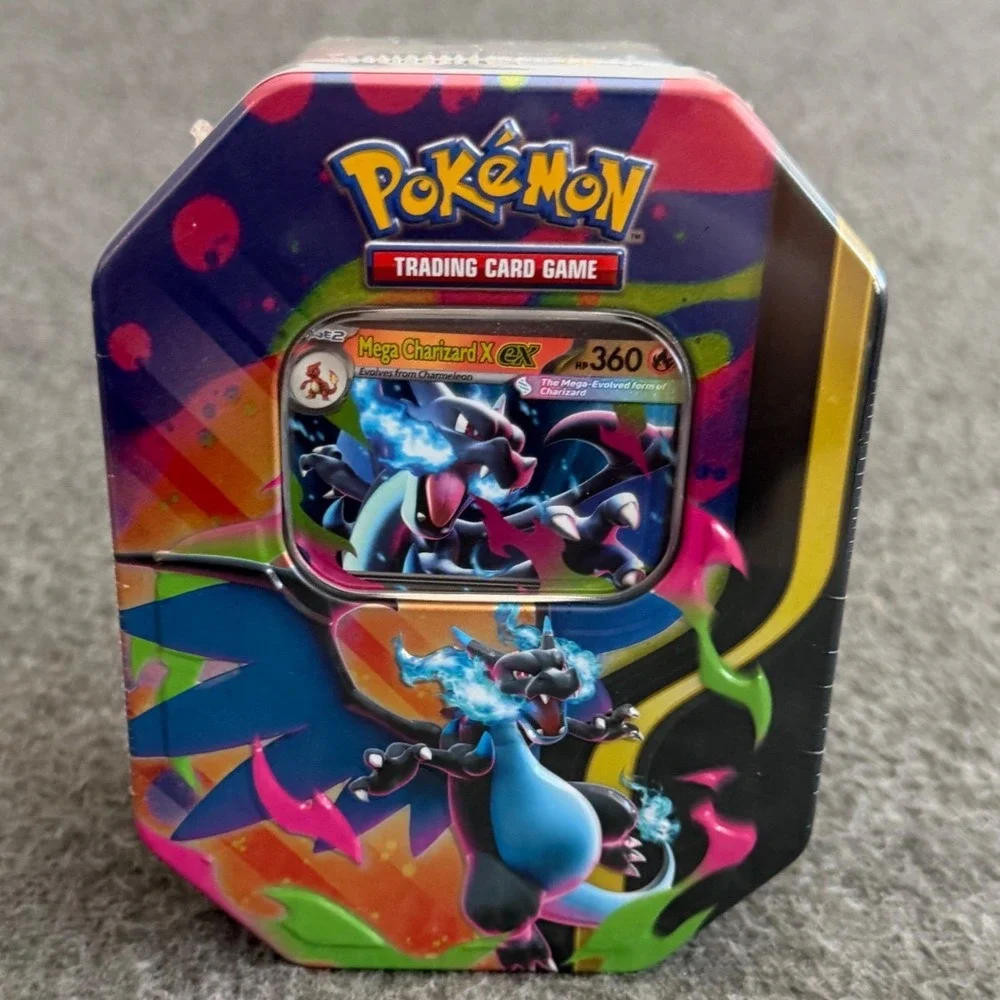 Pokemon TCG Mega Evolution EX Tins Set Mega Charizard X Y Mega Gengar 3 Sealed